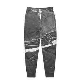 Мужские брюки 3D с принтом GRAY COSMOS в Санкт-Петербурге, 100% полиэстер | манжеты по низу, эластичный пояс регулируется шнурком, по бокам два кармана без застежек, внутренняя часть кармана из мелкой сетки | 