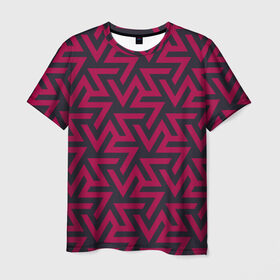Мужская футболка 3D с принтом Геометрическая Абстракция в Санкт-Петербурге, 100% полиэфир | прямой крой, круглый вырез горловины, длина до линии бедер | 