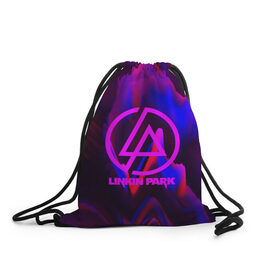 Рюкзак-мешок 3D с принтом Linkin park в Санкт-Петербурге, 100% полиэстер | плотность ткани — 200 г/м2, размер — 35 х 45 см; лямки — толстые шнурки, застежка на шнуровке, без карманов и подкладки | 