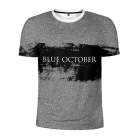Мужская футболка 3D спортивная с принтом Blue October в Санкт-Петербурге, 100% полиэстер с улучшенными характеристиками | приталенный силуэт, круглая горловина, широкие плечи, сужается к линии бедра | Тематика изображения на принте: 