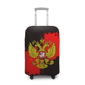 Чехол для чемодана 3D с принтом RUSSIA red collection 2018 в Санкт-Петербурге, 86% полиэфир, 14% спандекс | двустороннее нанесение принта, прорези для ручек и колес | 