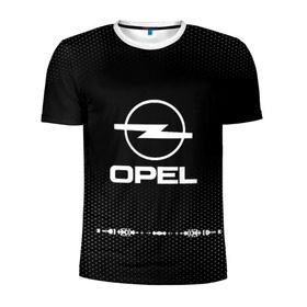 Мужская футболка 3D спортивная с принтом Opel sport auto abstract в Санкт-Петербурге, 100% полиэстер с улучшенными характеристиками | приталенный силуэт, круглая горловина, широкие плечи, сужается к линии бедра | Тематика изображения на принте: 