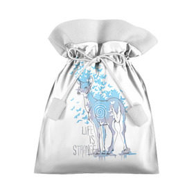 Подарочный 3D мешок с принтом Life is Strange. Олень в Санкт-Петербурге, 100% полиэстер | Размер: 29*39 см | Тематика изображения на принте: бабочки | жизнь | странная