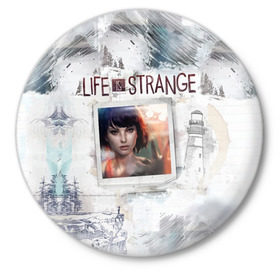 Значок с принтом Max. Life is Strange. в Санкт-Петербурге,  металл | круглая форма, металлическая застежка в виде булавки | макс | странная жизнь