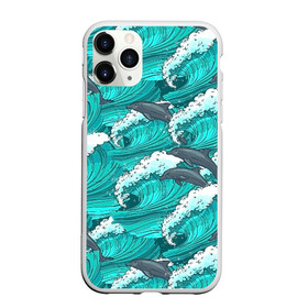 Чехол для iPhone 11 Pro матовый с принтом Дельфины в Санкт-Петербурге, Силикон |  | dolphins | fish | ocean | pattern | sea | summer | waves | волны | дельфины | лето | море | океан | паттерн | рыбы