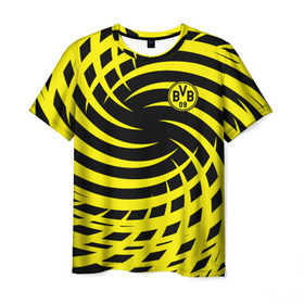 Мужская футболка 3D с принтом FC Borussia Dortmund в Санкт-Петербурге, 100% полиэфир | прямой крой, круглый вырез горловины, длина до линии бедер | боруссия | дортмунд