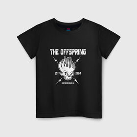Детская футболка хлопок с принтом The Offspring est 1984 в Санкт-Петербурге, 100% хлопок | круглый вырез горловины, полуприлегающий силуэт, длина до линии бедер | Тематика изображения на принте: offspring | офспринг | оффспринг | рок