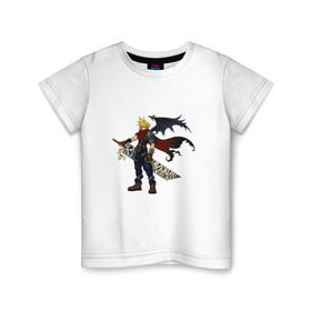 Детская футболка хлопок с принтом Final Fantasy в Санкт-Петербурге, 100% хлопок | круглый вырез горловины, полуприлегающий силуэт, длина до линии бедер | 