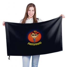 Флаг 3D с принтом The Offspring в Санкт-Петербурге, 100% полиэстер | плотность ткани — 95 г/м2, размер — 67 х 109 см. Принт наносится с одной стороны | 