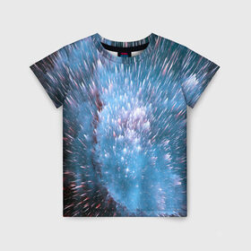 Детская футболка 3D с принтом Космический фон в Санкт-Петербурге, 100% гипоаллергенный полиэфир | прямой крой, круглый вырез горловины, длина до линии бедер, чуть спущенное плечо, ткань немного тянется | abstraction | cosmos | nebula | space | star | universe | абстракция | вселенная | звезды | космос | мир | планеты