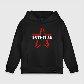 Детское худи Oversize хлопок с принтом Anti-Flag в Санкт-Петербурге, френч-терри — 70% хлопок, 30% полиэстер. Мягкий теплый начес внутри —100% хлопок | боковые карманы, эластичные манжеты и нижняя кромка, капюшон на магнитной кнопке | american | attraction | dead | hardcore | not | punk | punks | rock | альтернатива | анти | группа | панк | рок | стрит | флаг