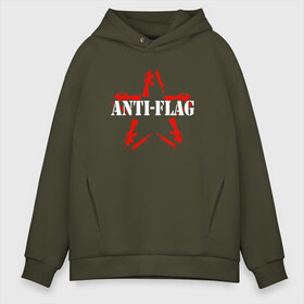 Мужское худи Oversize хлопок с принтом Anti-Flag в Санкт-Петербурге, френч-терри — 70% хлопок, 30% полиэстер. Мягкий теплый начес внутри —100% хлопок | боковые карманы, эластичные манжеты и нижняя кромка, капюшон на магнитной кнопке | american | attraction | dead | hardcore | not | punk | punks | rock | альтернатива | анти | группа | панк | рок | стрит | флаг
