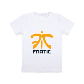 Детская футболка хлопок с принтом Fnatic в Санкт-Петербурге, 100% хлопок | круглый вырез горловины, полуприлегающий силуэт, длина до линии бедер | fnatic