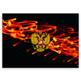 Поздравительная открытка с принтом RUSSIA в Санкт-Петербурге, 100% бумага | плотность бумаги 280 г/м2, матовая, на обратной стороне линовка и место для марки
 | abstraction | grunge | russia | sport | абстракция | герб | краска | русский | символика рф | спорт | спортивный | триколор | униформа | форма | я русский