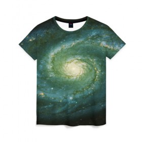 Женская футболка 3D с принтом Галактический мир в Санкт-Петербурге, 100% полиэфир ( синтетическое хлопкоподобное полотно) | прямой крой, круглый вырез горловины, длина до линии бедер | abstraction | cosmos | nebula | space | star | universe | абстракция | вселенная | звезды | космос | мир | планеты