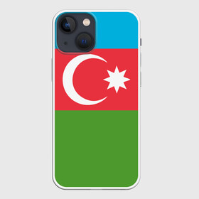 Чехол для iPhone 13 mini с принтом Азербайджан в Санкт-Петербурге,  |  | azerbaijan | azrbaycan | звезда | ислам | полумесяц | флаг