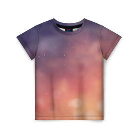 Детская футболка 3D с принтом Абстракция Градиент Текстура в Санкт-Петербурге, 100% гипоаллергенный полиэфир | прямой крой, круглый вырез горловины, длина до линии бедер, чуть спущенное плечо, ткань немного тянется | gradient | sky | небо