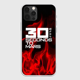 Чехол для iPhone 12 Pro с принтом 30 Seconds to Mars in fire в Санкт-Петербурге, силикон | область печати: задняя сторона чехла, без боковых панелей | Тематика изображения на принте: 30 seconds to mars | punk | rock | альтернативный хип хоп | группа | инди поп | музыка | музыкальное произведение | ноты | панк | регги | рок | синти поп