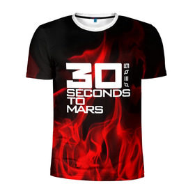 Мужская футболка 3D спортивная с принтом 30 Seconds to Mars in fire в Санкт-Петербурге, 100% полиэстер с улучшенными характеристиками | приталенный силуэт, круглая горловина, широкие плечи, сужается к линии бедра | Тематика изображения на принте: 30 seconds to mars | punk | rock | альтернативный хип хоп | группа | инди поп | музыка | музыкальное произведение | ноты | панк | регги | рок | синти поп