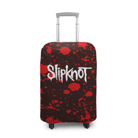 Чехол для чемодана 3D с принтом Slipknot в Санкт-Петербурге, 86% полиэфир, 14% спандекс | двустороннее нанесение принта, прорези для ручек и колес | punk | rock | альтернативный хип хоп | группа | инди поп | музыка | музыкальное произведение | ноты | панк | регги | рок | синти поп