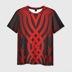 Мужская футболка 3D с принтом Ornament II в Санкт-Петербурге, 100% полиэфир | прямой крой, круглый вырез горловины, длина до линии бедер | Тематика изображения на принте: орнамент | рисунок | тату | татуировка | узор