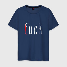 Мужская футболка хлопок с принтом Fuck_Luck в Санкт-Петербурге, 100% хлопок | прямой крой, круглый вырез горловины, длина до линии бедер, слегка спущенное плечо. | luck | lucky | везение | невезение | неудача