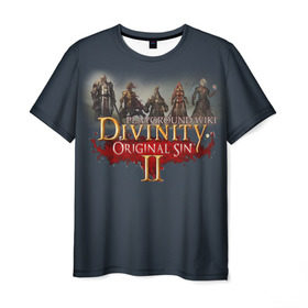 Мужская футболка 3D с принтом Divinity, Original Sin, Божество, Дивинити в Санкт-Петербурге, 100% полиэфир | прямой крой, круглый вырез горловины, длина до линии бедер | 