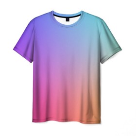 Мужская футболка 3D с принтом Абстракция Градиент Текстура в Санкт-Петербурге, 100% полиэфир | прямой крой, круглый вырез горловины, длина до линии бедер | gradient | разноцветный | яркий