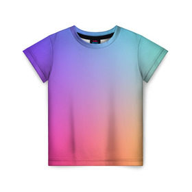 Детская футболка 3D с принтом Абстракция Градиент Текстура в Санкт-Петербурге, 100% гипоаллергенный полиэфир | прямой крой, круглый вырез горловины, длина до линии бедер, чуть спущенное плечо, ткань немного тянется | gradient | разноцветный | яркий
