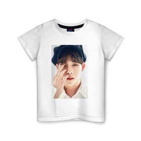 Детская футболка хлопок с принтом Jooheon в Санкт-Петербурге, 100% хлопок | круглый вырез горловины, полуприлегающий силуэт, длина до линии бедер | Тематика изображения на принте: monsta x | монст х