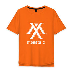 Мужская футболка хлопок Oversize с принтом MONSTA X_5 в Санкт-Петербурге, 100% хлопок | свободный крой, круглый ворот, “спинка” длиннее передней части | Тематика изображения на принте: monsta x | монст х