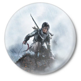 Значок с принтом Tomb Raider в Санкт-Петербурге,  металл | круглая форма, металлическая застежка в виде булавки | croft | lara | raider | tomb | гробниц | крофт | лара | расхитительница