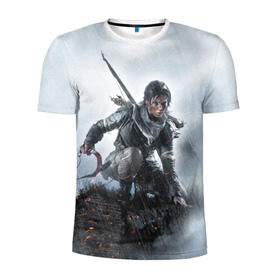 Мужская футболка 3D спортивная с принтом Tomb Raider в Санкт-Петербурге, 100% полиэстер с улучшенными характеристиками | приталенный силуэт, круглая горловина, широкие плечи, сужается к линии бедра | croft | lara | raider | tomb | гробниц | крофт | лара | расхитительница
