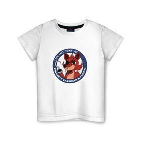 Детская футболка хлопок с принтом foxy в Санкт-Петербурге, 100% хлопок | круглый вырез горловины, полуприлегающий силуэт, длина до линии бедер | 5 ночей с фредди | five nights at freddy