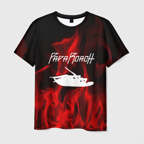 Мужская футболка 3D с принтом Papa Roach в Санкт-Петербурге, 100% полиэфир | прямой крой, круглый вырез горловины, длина до линии бедер | papa roach | roach | папа роач | папароач | папароч | роач | роч