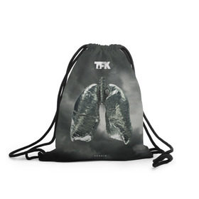 Рюкзак-мешок 3D с принтом TFK Exhale в Санкт-Петербурге, 100% полиэстер | плотность ткани — 200 г/м2, размер — 35 х 45 см; лямки — толстые шнурки, застежка на шнуровке, без карманов и подкладки | tfk | thousand foot krutch