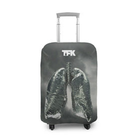 Чехол для чемодана 3D с принтом TFK Exhale в Санкт-Петербурге, 86% полиэфир, 14% спандекс | двустороннее нанесение принта, прорези для ручек и колес | tfk | thousand foot krutch