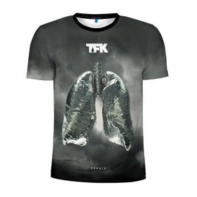 Мужская футболка 3D спортивная с принтом TFK Exhale в Санкт-Петербурге, 100% полиэстер с улучшенными характеристиками | приталенный силуэт, круглая горловина, широкие плечи, сужается к линии бедра | tfk | thousand foot krutch