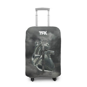 Чехол для чемодана 3D с принтом TFK Incomplete в Санкт-Петербурге, 86% полиэфир, 14% спандекс | двустороннее нанесение принта, прорези для ручек и колес | tfk | thousand foot krutch