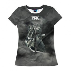 Женская футболка 3D с принтом TFK Incomplete в Санкт-Петербурге, 100% полиэфир ( синтетическое хлопкоподобное полотно) | прямой крой, круглый вырез горловины, длина до линии бедер | tfk | thousand foot krutch