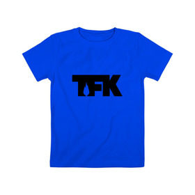 Детская футболка хлопок с принтом TFK logo black в Санкт-Петербурге, 100% хлопок | круглый вырез горловины, полуприлегающий силуэт, длина до линии бедер | tfk | thousand foot krutch