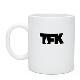 Кружка с принтом TFK logo black в Санкт-Петербурге, керамика | объем — 330 мл, диаметр — 80 мм. Принт наносится на бока кружки, можно сделать два разных изображения | Тематика изображения на принте: tfk | thousand foot krutch