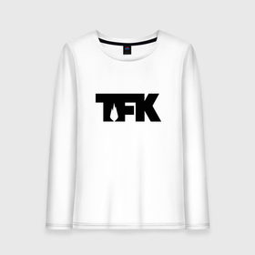 Женский лонгслив хлопок с принтом TFK logo black в Санкт-Петербурге, 100% хлопок |  | Тематика изображения на принте: tfk | thousand foot krutch