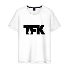 Мужская футболка хлопок с принтом TFK logo black в Санкт-Петербурге, 100% хлопок | прямой крой, круглый вырез горловины, длина до линии бедер, слегка спущенное плечо. | tfk | thousand foot krutch