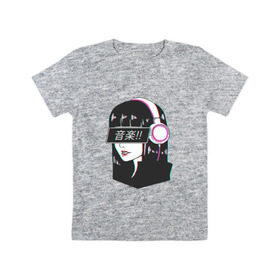 Детская футболка хлопок с принтом MIRRORS Sad Japanese Aesthetic в Санкт-Петербурге, 100% хлопок | круглый вырез горловины, полуприлегающий силуэт, длина до линии бедер | Тематика изображения на принте: аниме герл | манга | япония