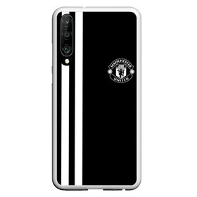 Чехол для Honor P30 с принтом Manchester United Black&White в Санкт-Петербурге, Силикон | Область печати: задняя сторона чехла, без боковых панелей | Тематика изображения на принте: england | football | logo | manchester united | sport | англия | арт | лига | лого | манчестер юнайтед | спорт | текстура | фк | футбол | футбольный клуб | эмблема