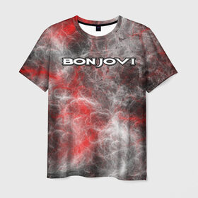 Мужская футболка 3D с принтом Bon Jovi в Санкт-Петербурге, 100% полиэфир | прямой крой, круглый вырез горловины, длина до линии бедер | альтернативный | американская | глэм | готик | гранж | группа | метал | модные | музыка | пост | рок | хард