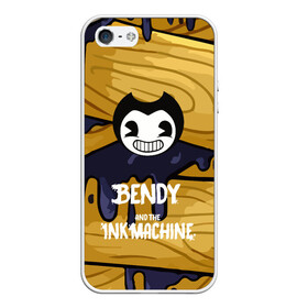 Чехол для iPhone 5/5S матовый с принтом Bendy and the Ink Machine в Санкт-Петербурге, Силикон | Область печати: задняя сторона чехла, без боковых панелей | 0x000000123 | bendy | ink machine | бенди