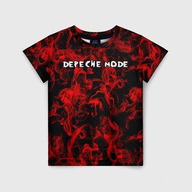 Детская футболка 3D с принтом Depeche Mode в Санкт-Петербурге, 100% гипоаллергенный полиэфир | прямой крой, круглый вырез горловины, длина до линии бедер, чуть спущенное плечо, ткань немного тянется | Тематика изображения на принте: альтернативный | блюз | британская | готик | гранж | группа | метал | модные | музыка | пост | рок | хард