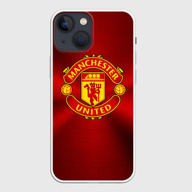 Чехол для iPhone 13 mini с принтом Manchester United F.C. в Санкт-Петербурге,  |  | england | football | logo | manchester united | sport | англия | арт | лига | лого | манчестер юнайтед | спорт | текстура | фк | футбол | футбольный клуб | эмблема